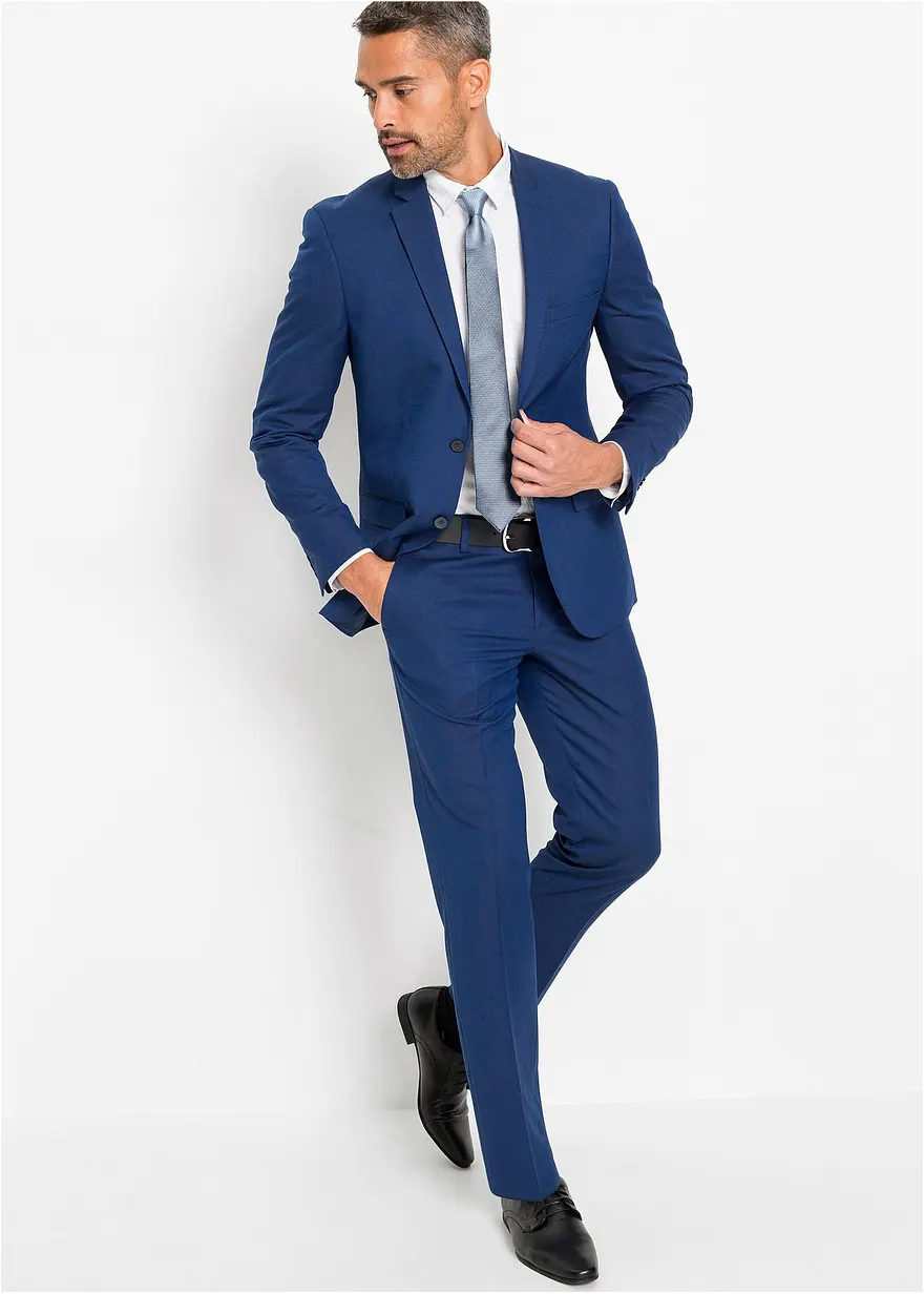 Anzug mit Krawatte (3-tlg.Set), Slim Fit