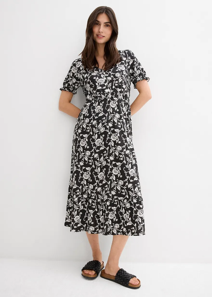 Jerseykleid aus fließender Viskose