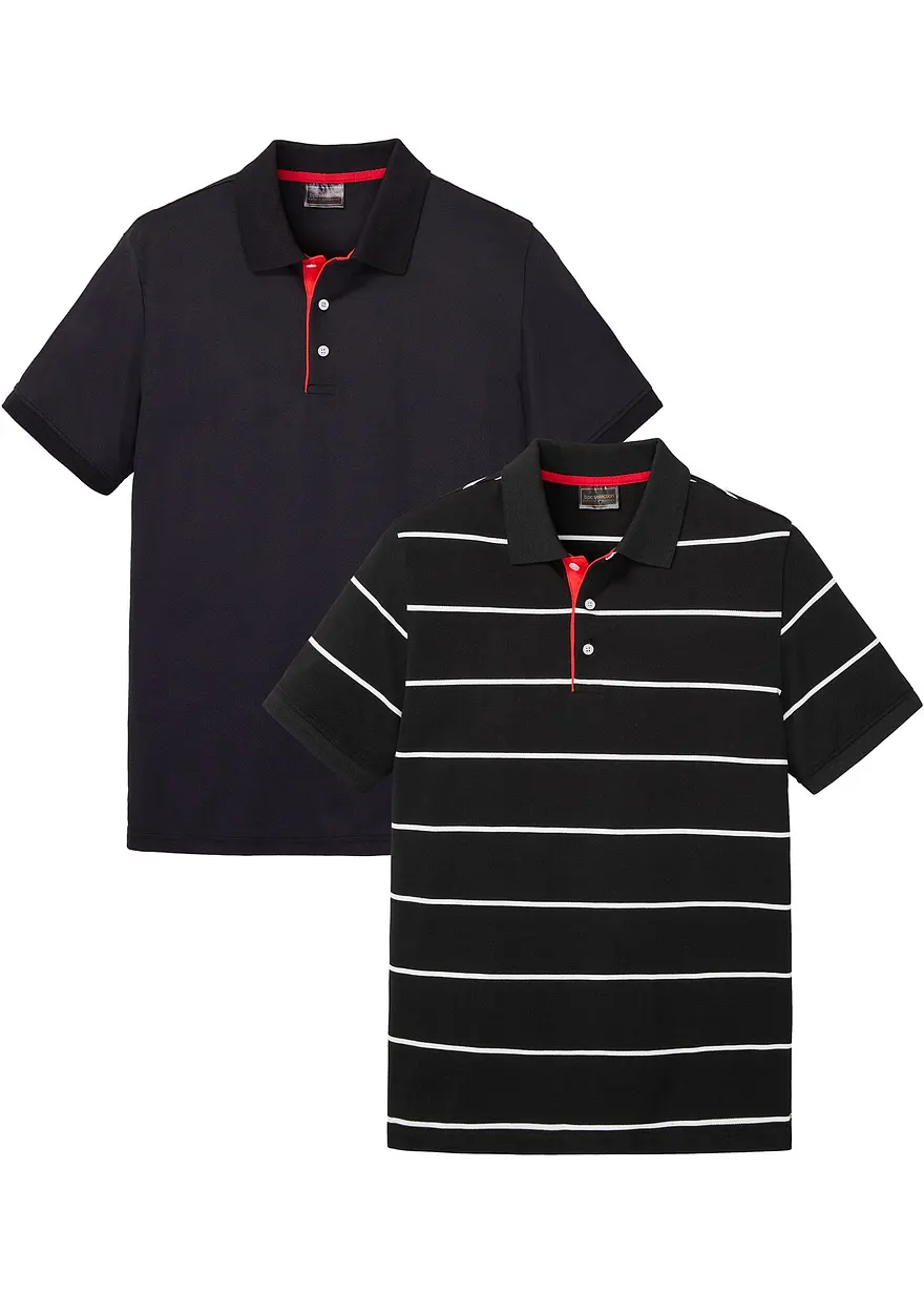 Piqué-Poloshirt (2er Pack) aus reiner Baumwolle