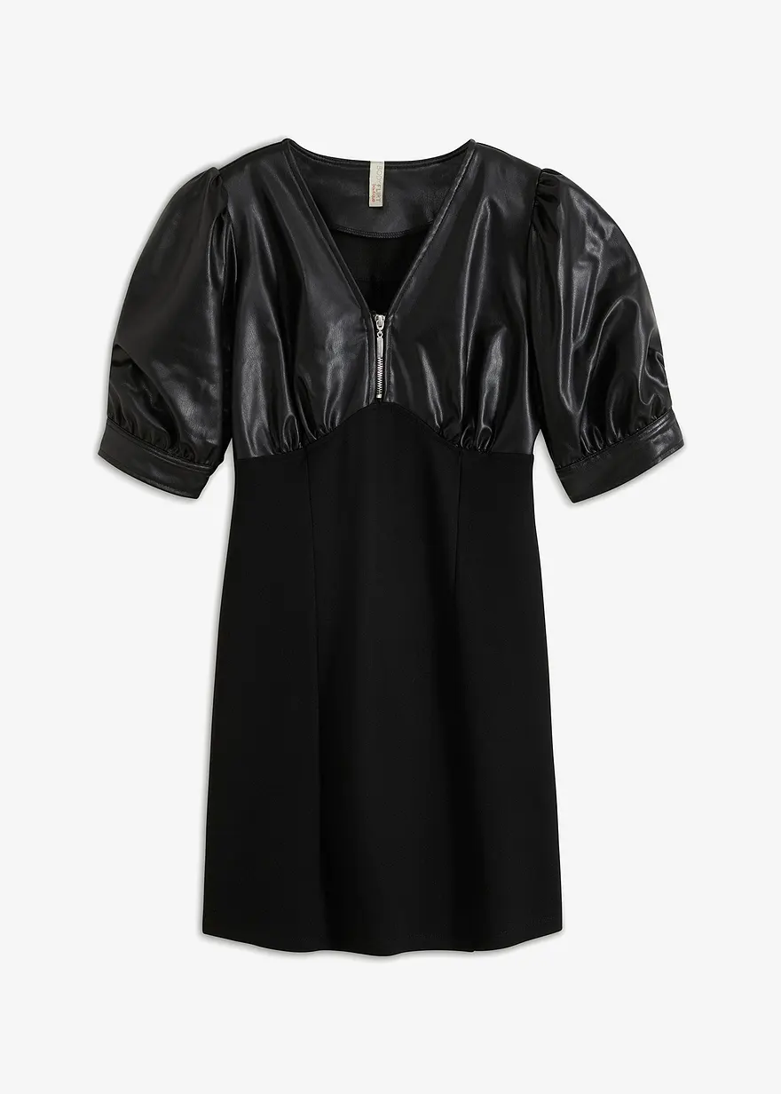 Lederimitat-Kleid