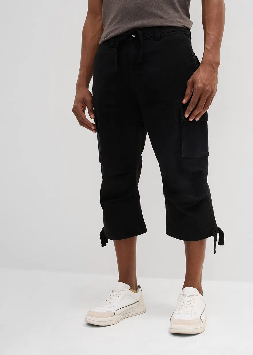 Loose Fit Stretch-3/4-Cargohose, extra weit