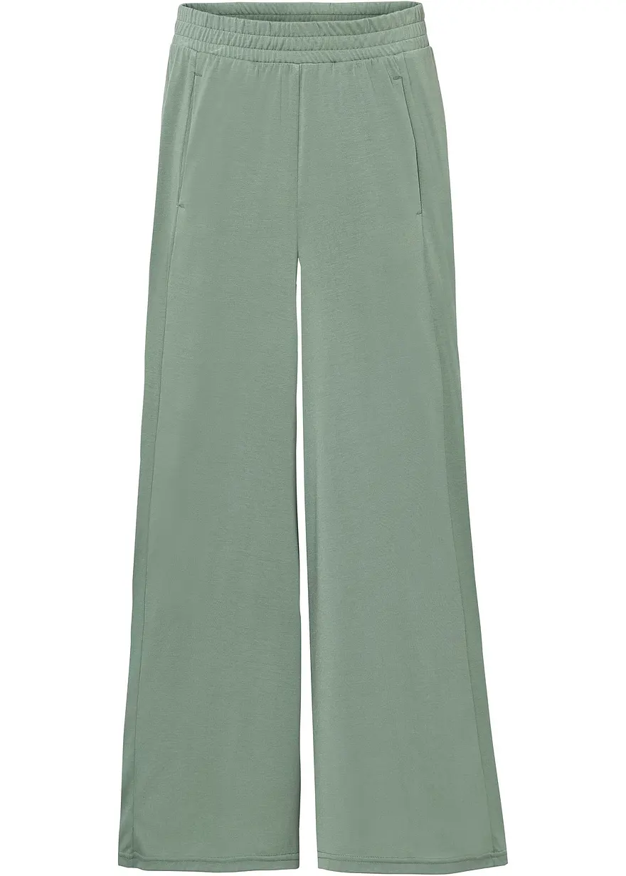 Jersey-Culotte mit weitem Bein