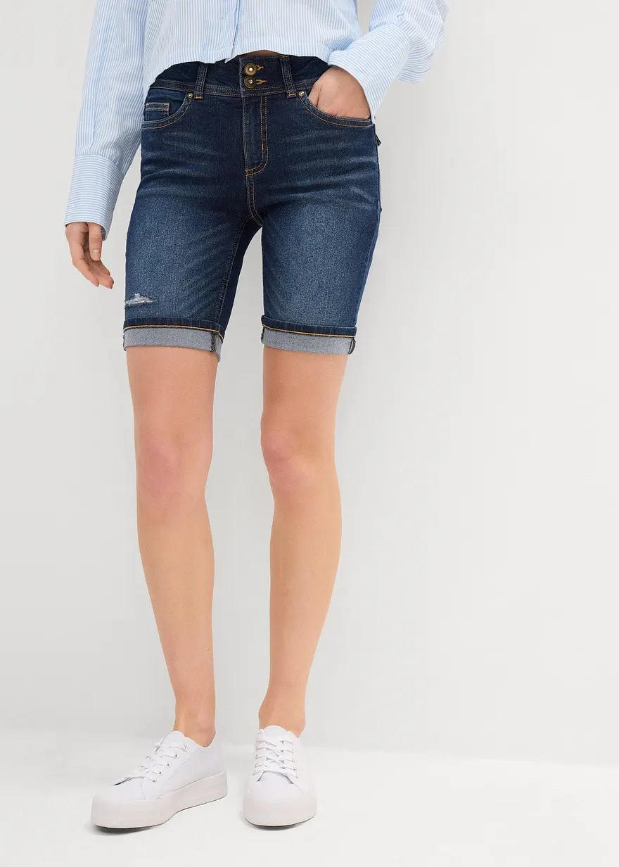 Jeans Bermuda Mid Waist