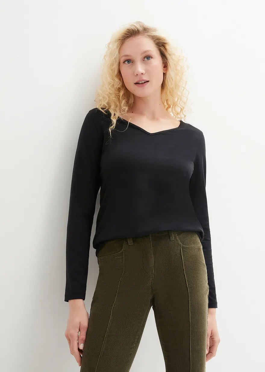 Figurbetontes Langarmshirt (2er Pack)