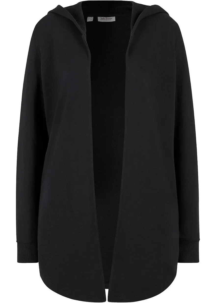Long-Sweatjacke aus Baumwoll-Mix