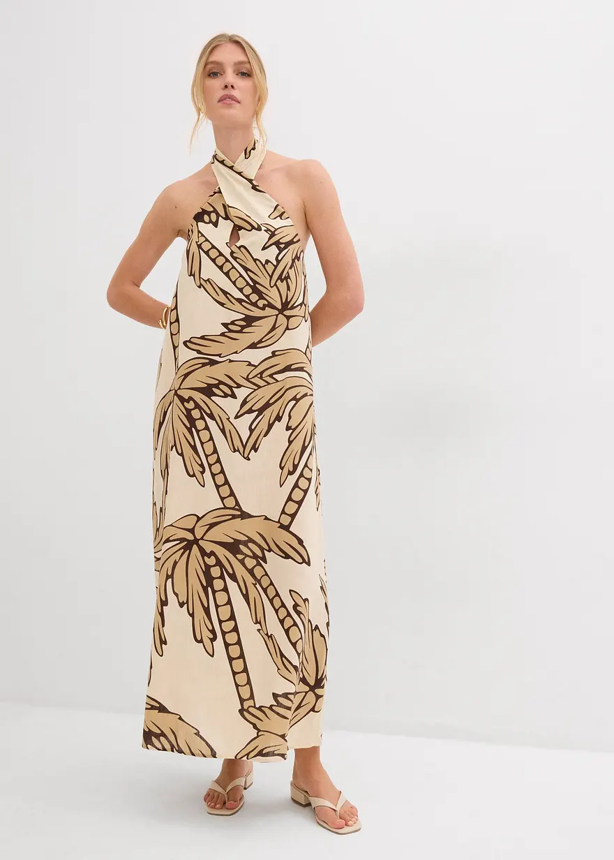 Neckholder-Kleid in A-Linie