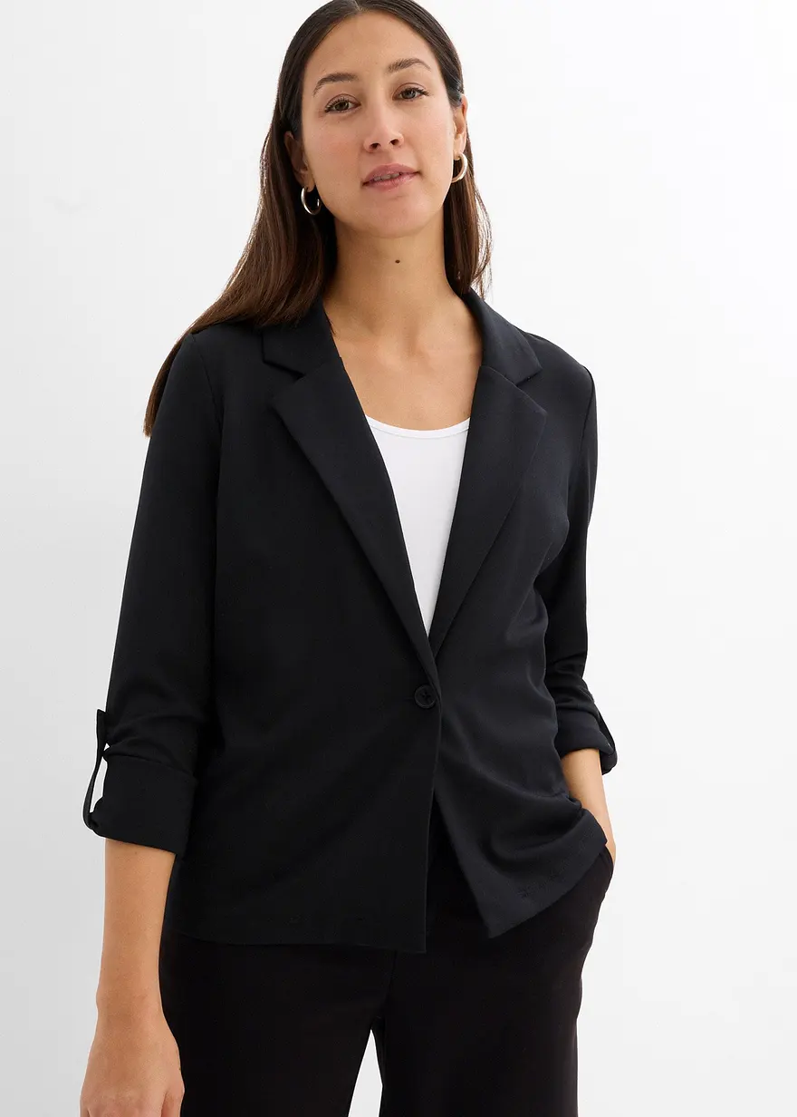 Sweatblazer aus Viskose-Mix
