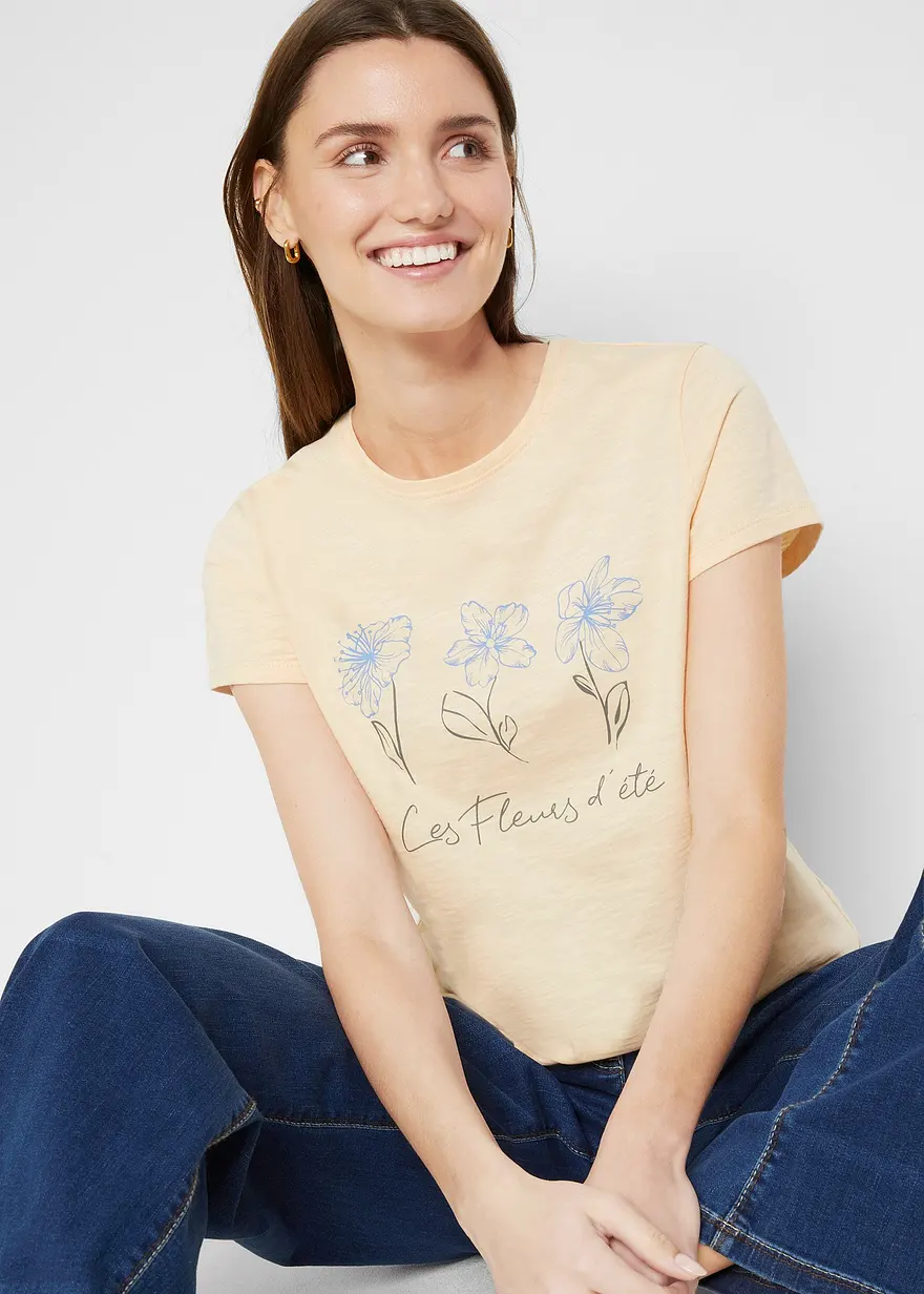 Basic T-Shirt mit Druck (2er Pack)