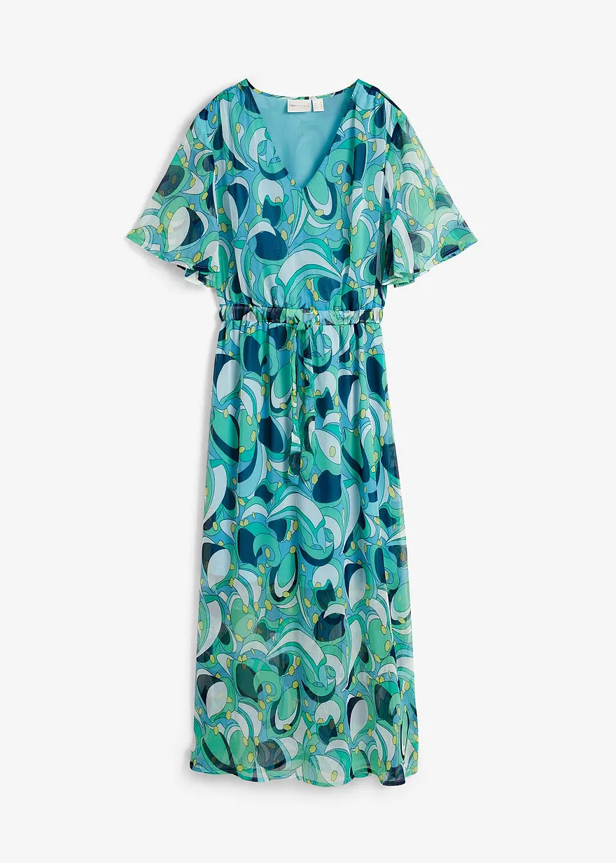 Chiffonkleid mit Flügelärmeln