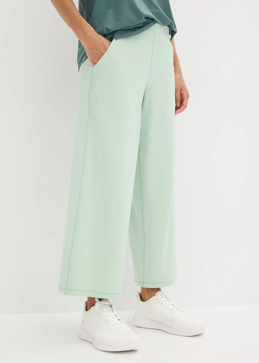 Komfort-Capri-Sporthose mit weitem Bein