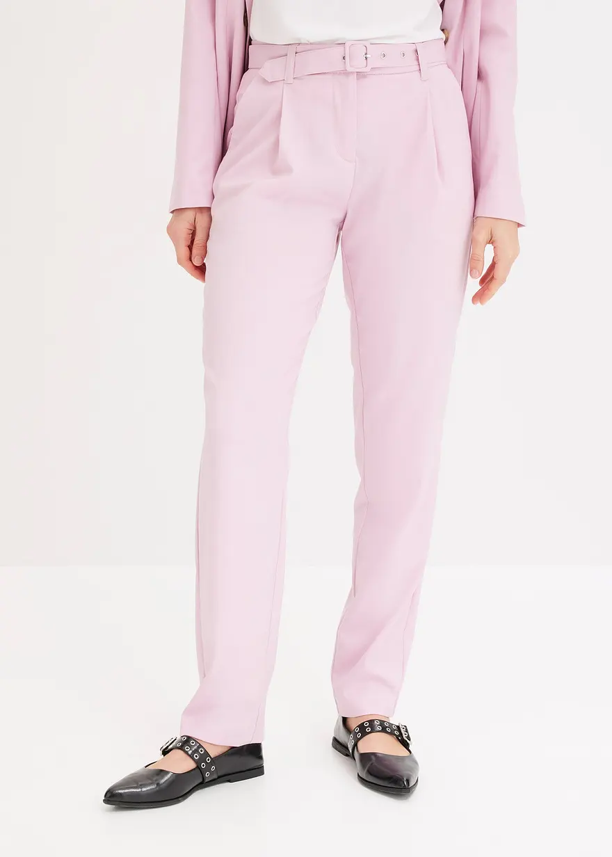 Bundfaltenhose mit Gürtel