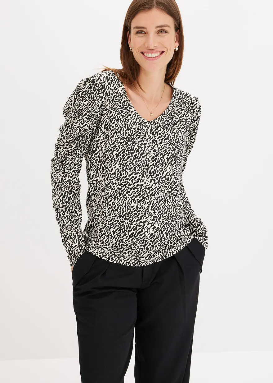 Shirtbluse mit Raffungen