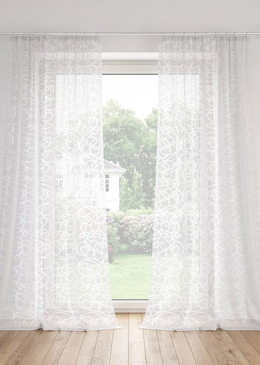 Gardine mit Druck mit recyceltem Polyester (1er Pack)