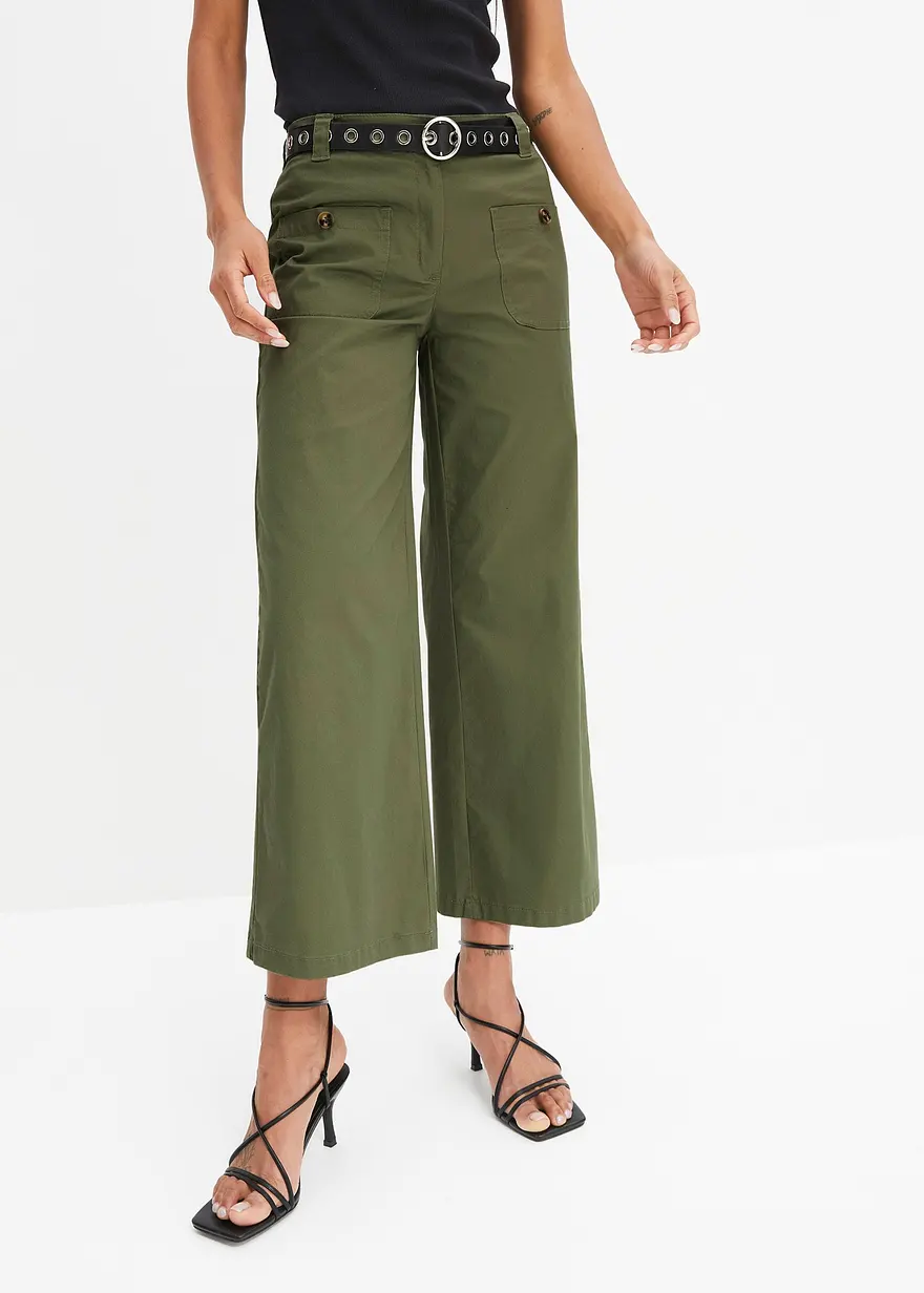 Wide Leg Jeans, High Waist, Bequembund
