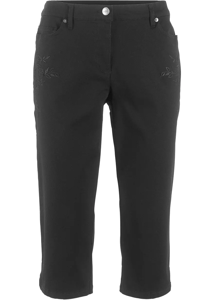 Slim Fit Jeans, Mid Waist, cropped