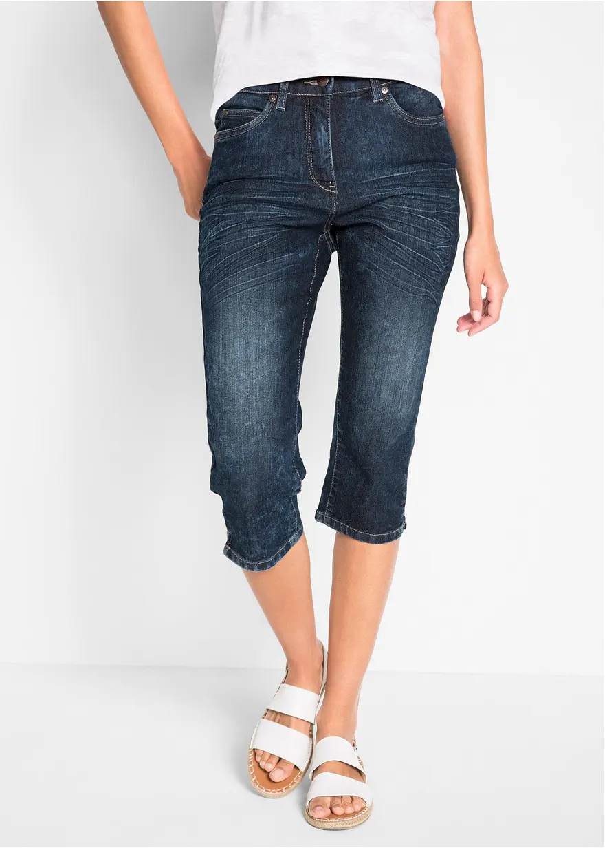 Straight Jeans, Mid Waist, Stretch
