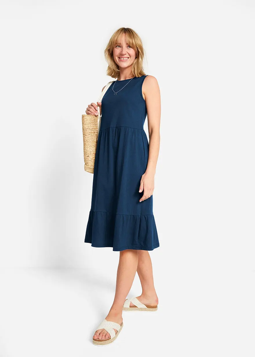 Jerseykleid aus reiner Baumwolle