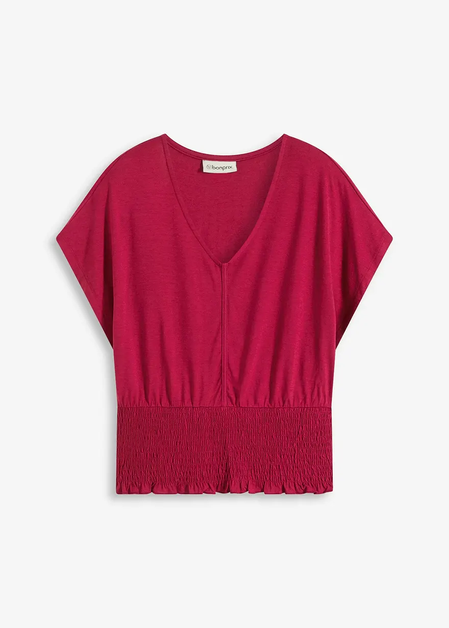 Shirt mit Smock-Saum