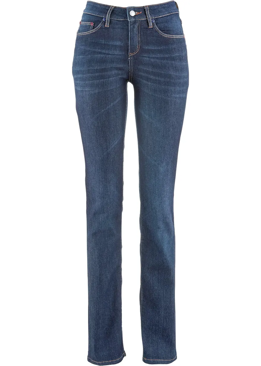 Straight Jeans Mid Waist, Stretch