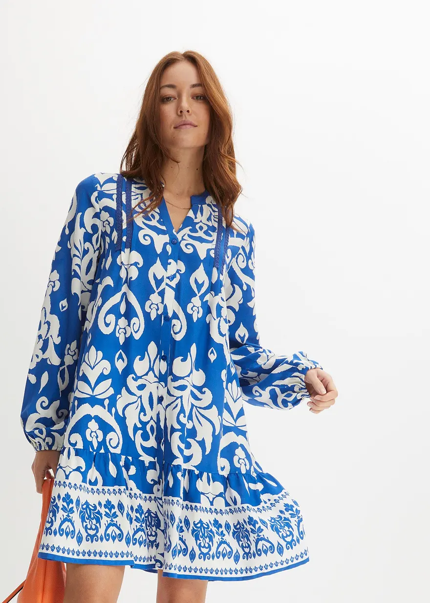 Tunika-Kleid aus fließender Viskose