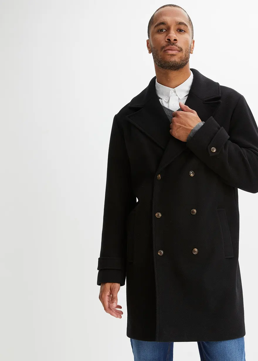 Blazer-Mantel mit Woll-Anteil