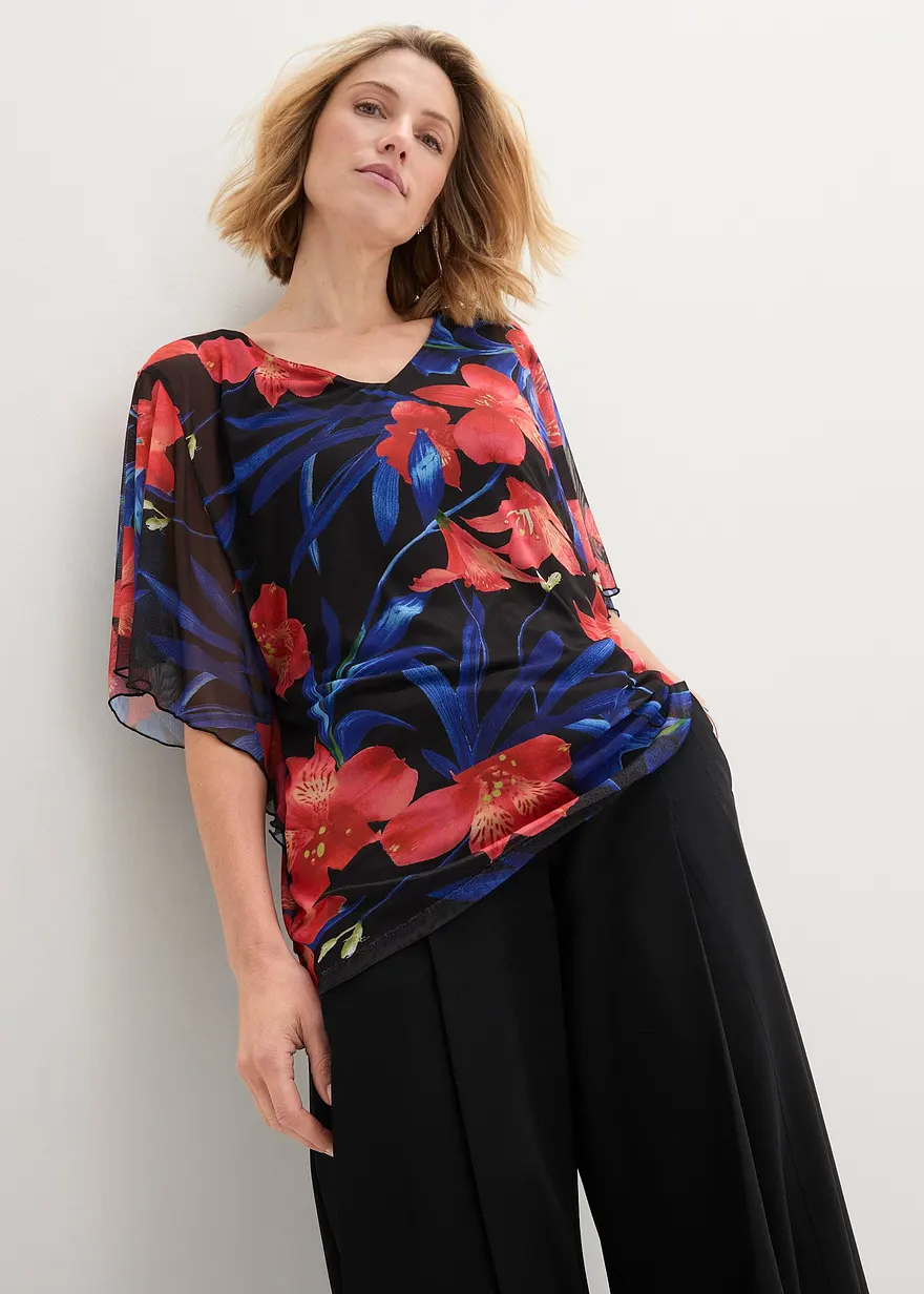 Shirt-Tunika aus Mesh