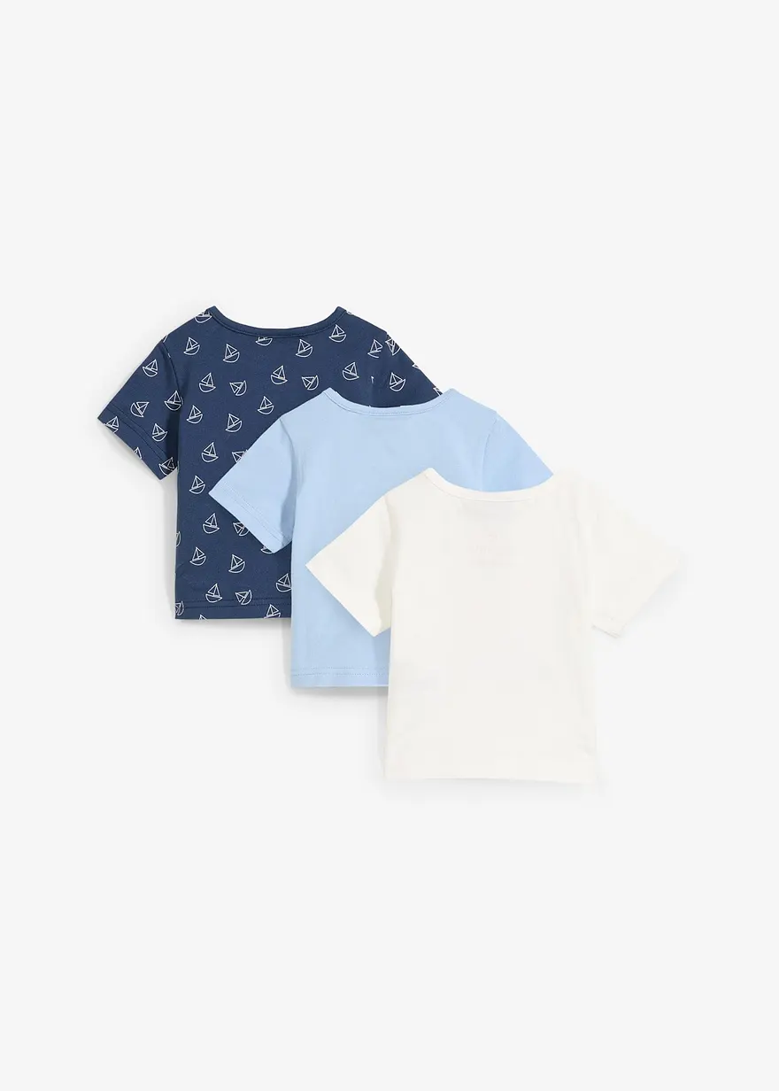 T-Shirt aus reiner Bio-Baumwolle (3er Pack)