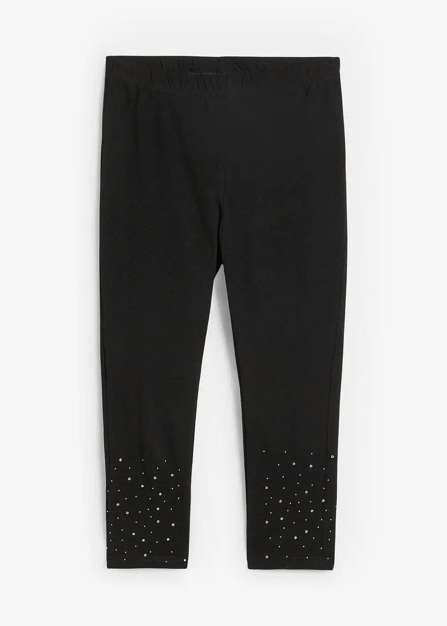 Capri-Leggings mit Glitzersteinen