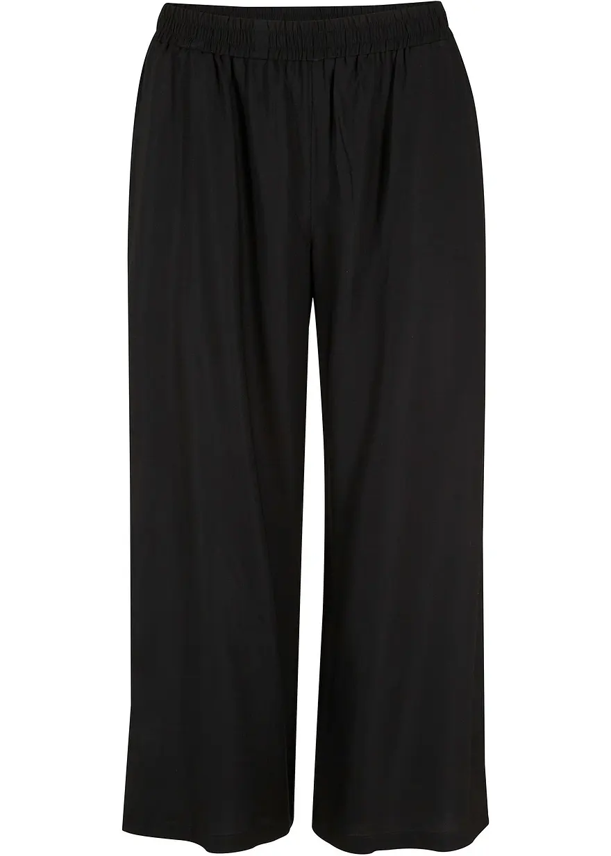 3/4-Hose mit Bequembund aus Viskose