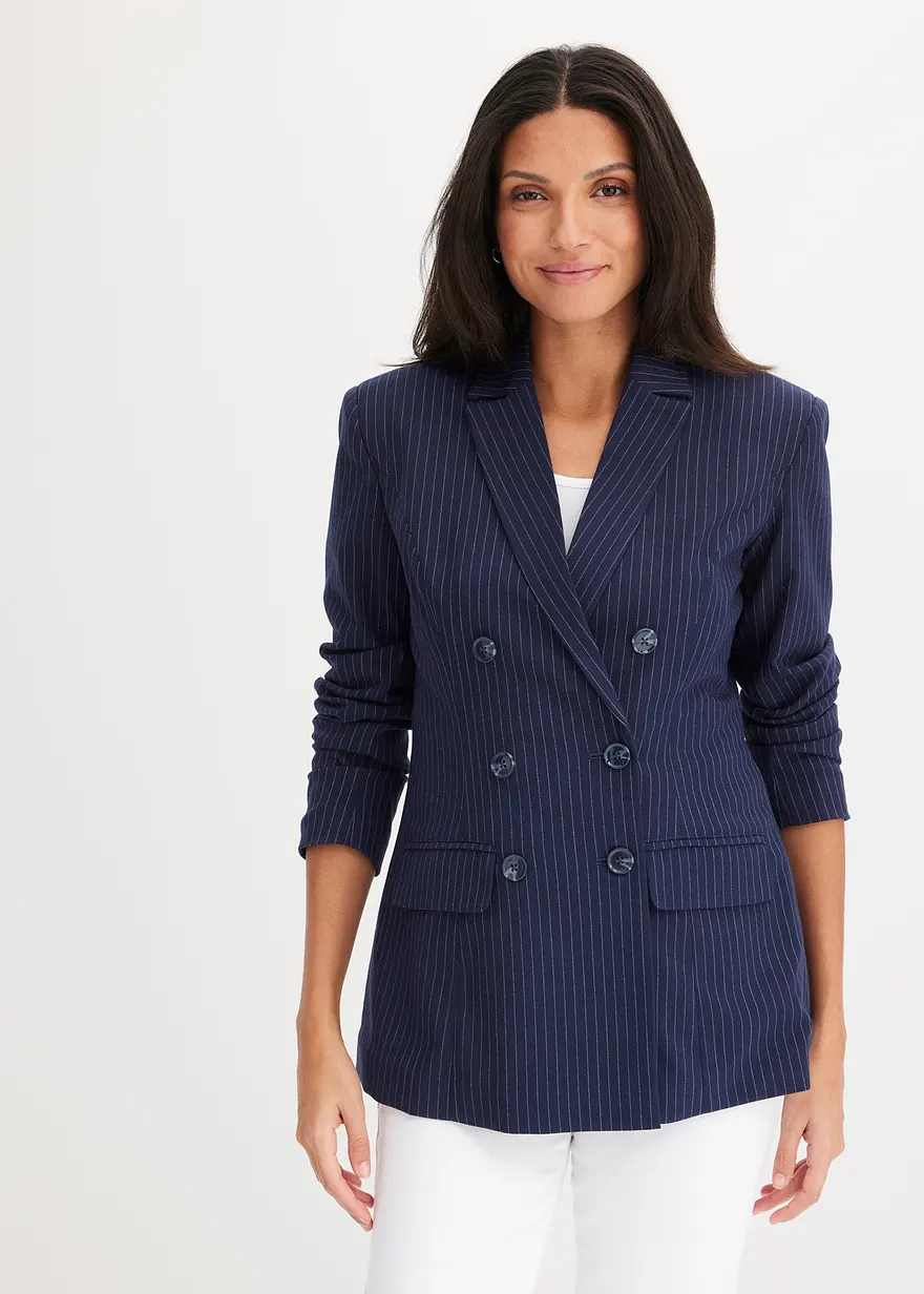 Hourglass-Nadelstreifen-Jacke