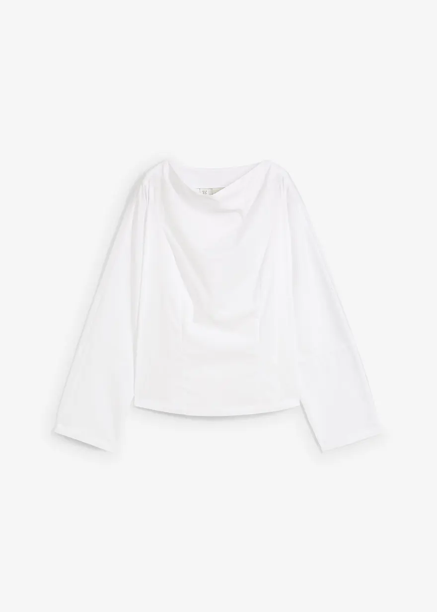 Bluse mit weitem Ausschnitt
