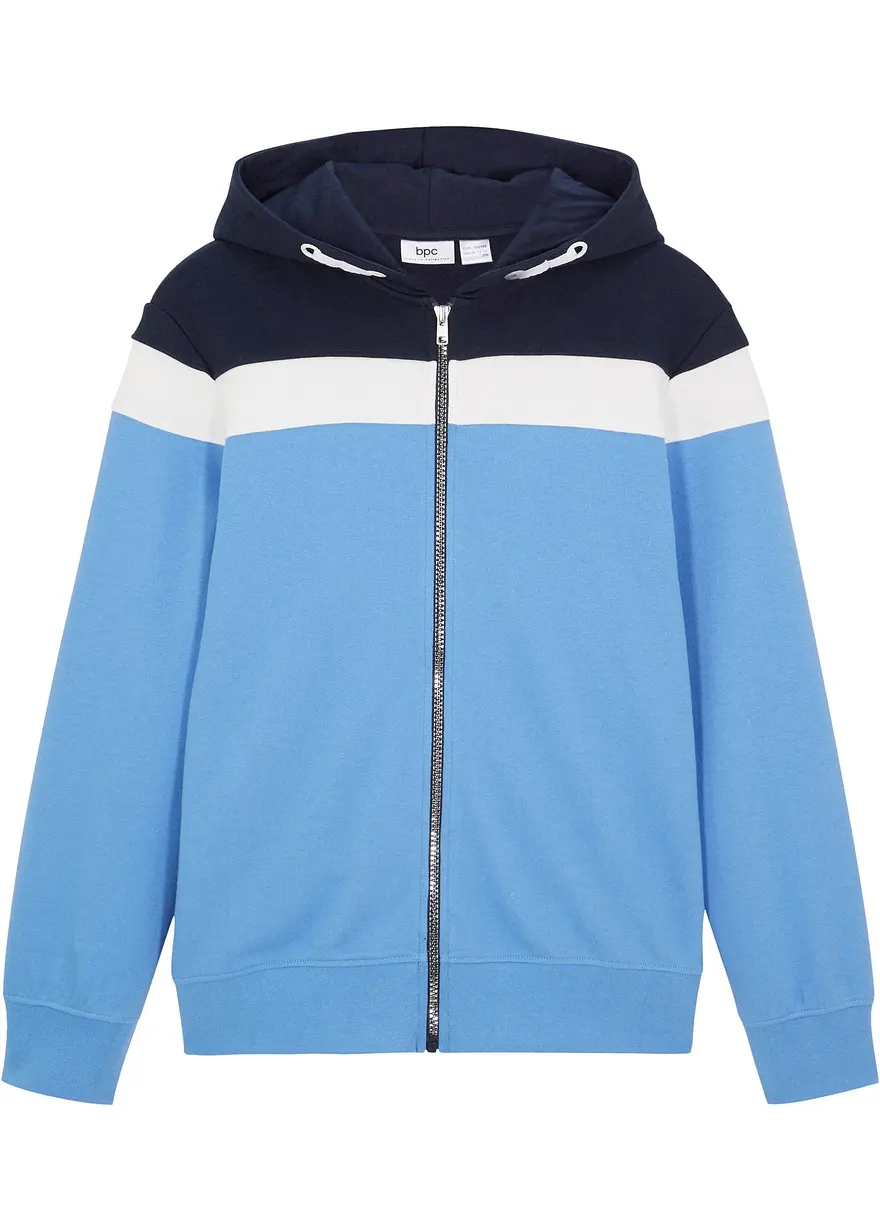 Kapuzen-Sweatjacke aus weichem Baumwoll-Mix