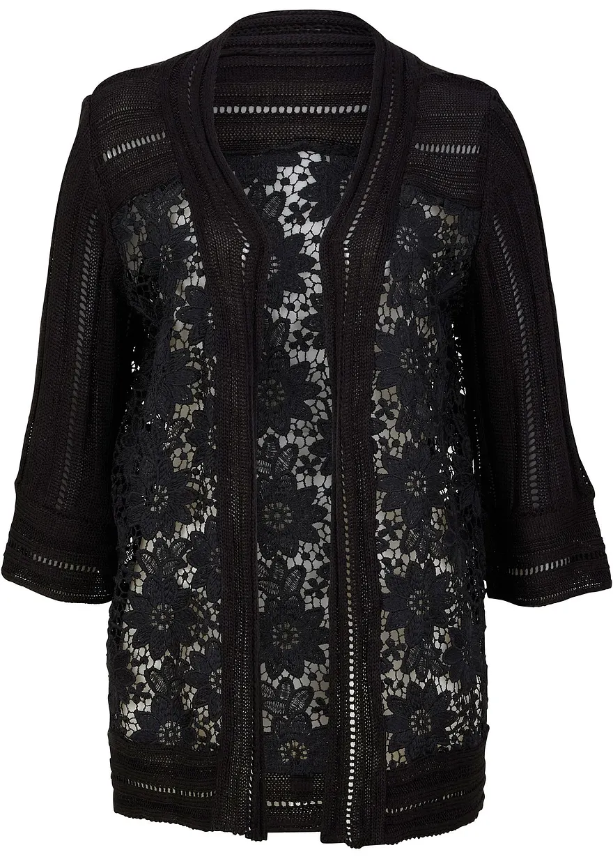 Strickjacke mit Spitze