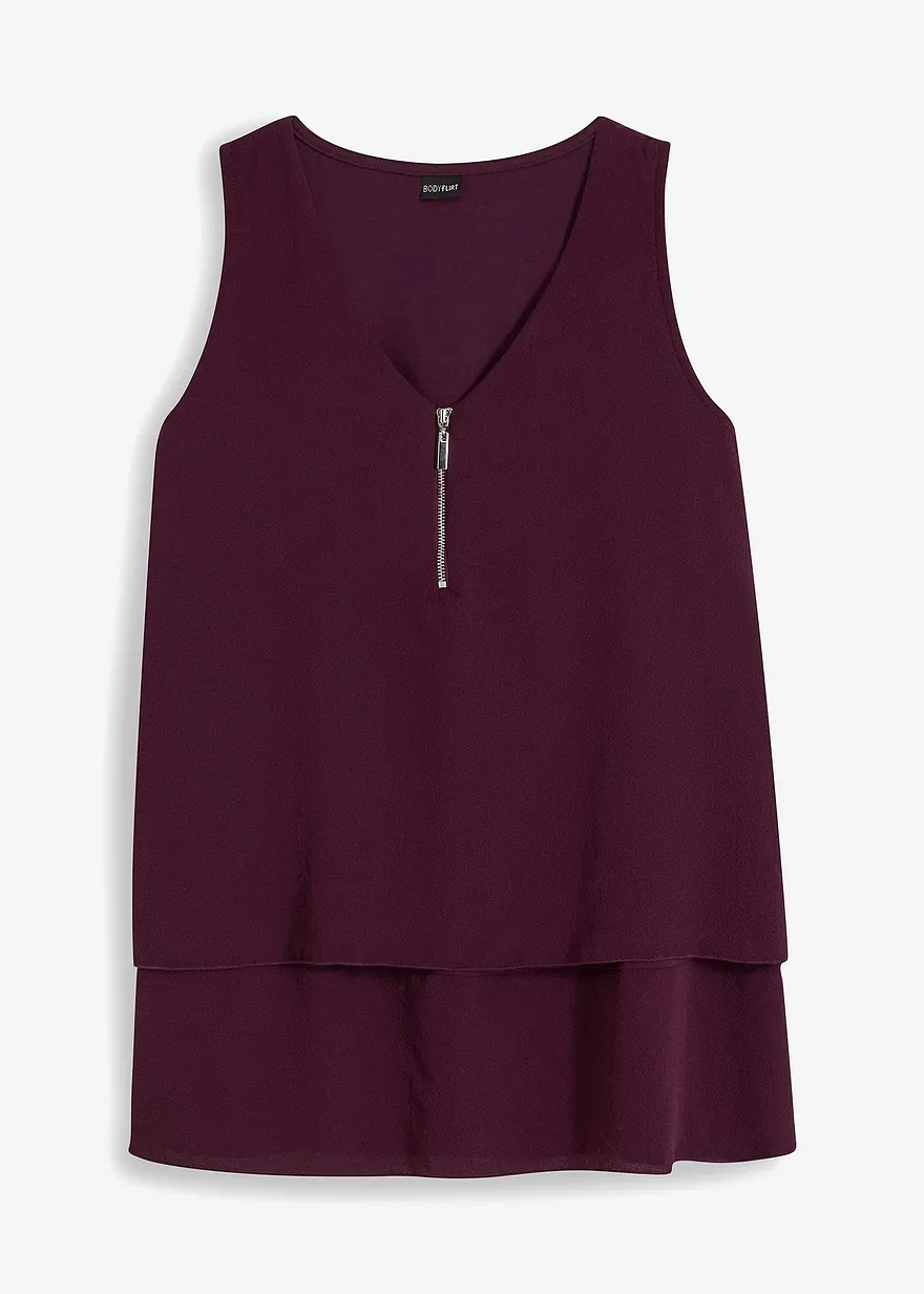 Top mit Zipper aus nachhaltige Viskose