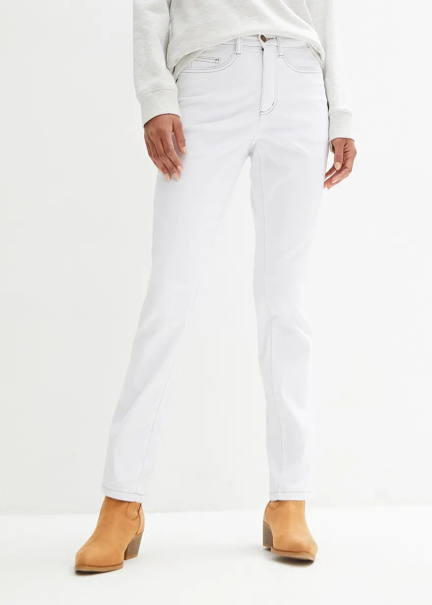 Straight Jeans Mid Waist, Stretch