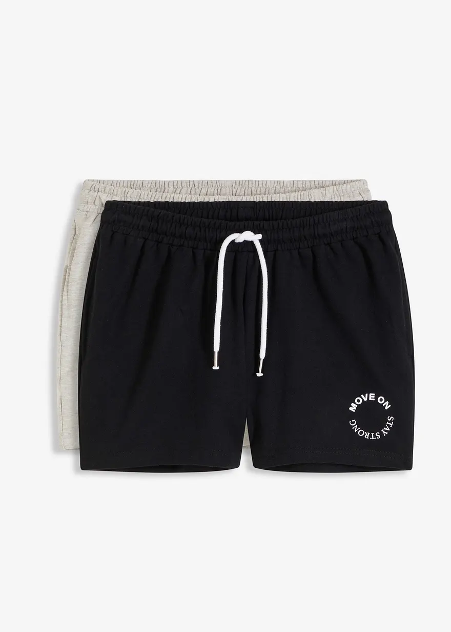Weit geschnittene Loungewear Sweat Shorts (2er Pack)