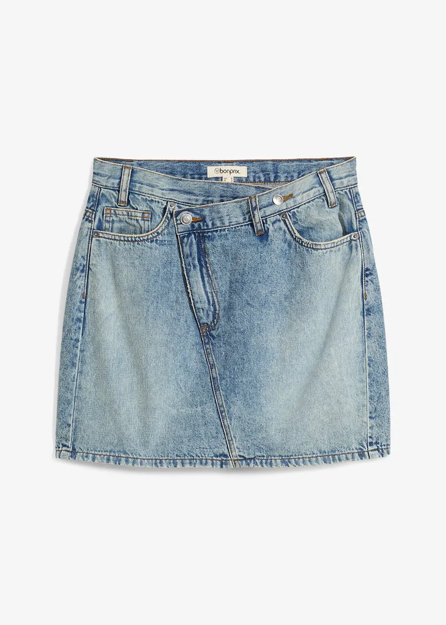Jeansrock mit asymmetrischem Bund
