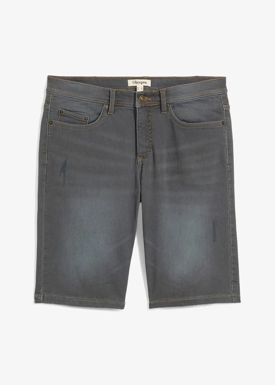 Sweat-Jeans-Bermuda m. Komfortschnitt, Regular Fit