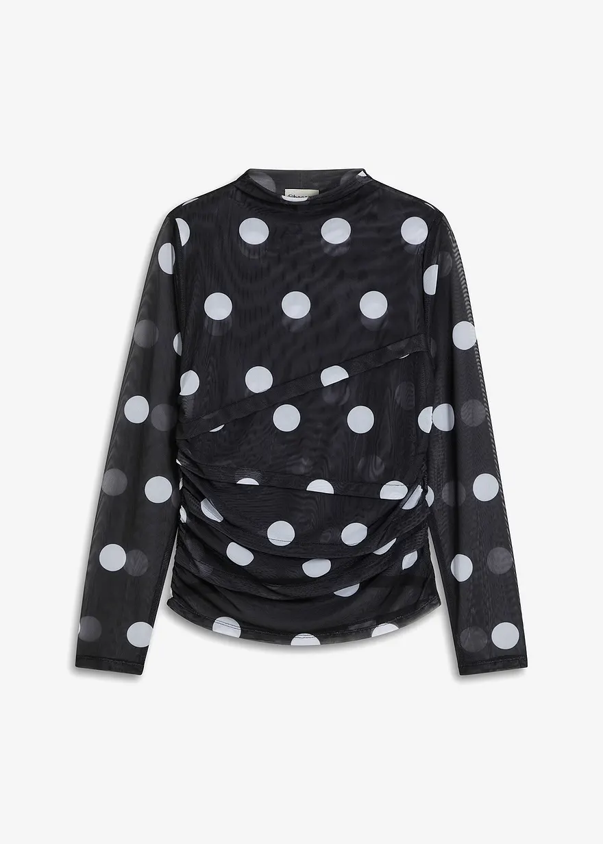 Langarmshirt aus zartem Mesh