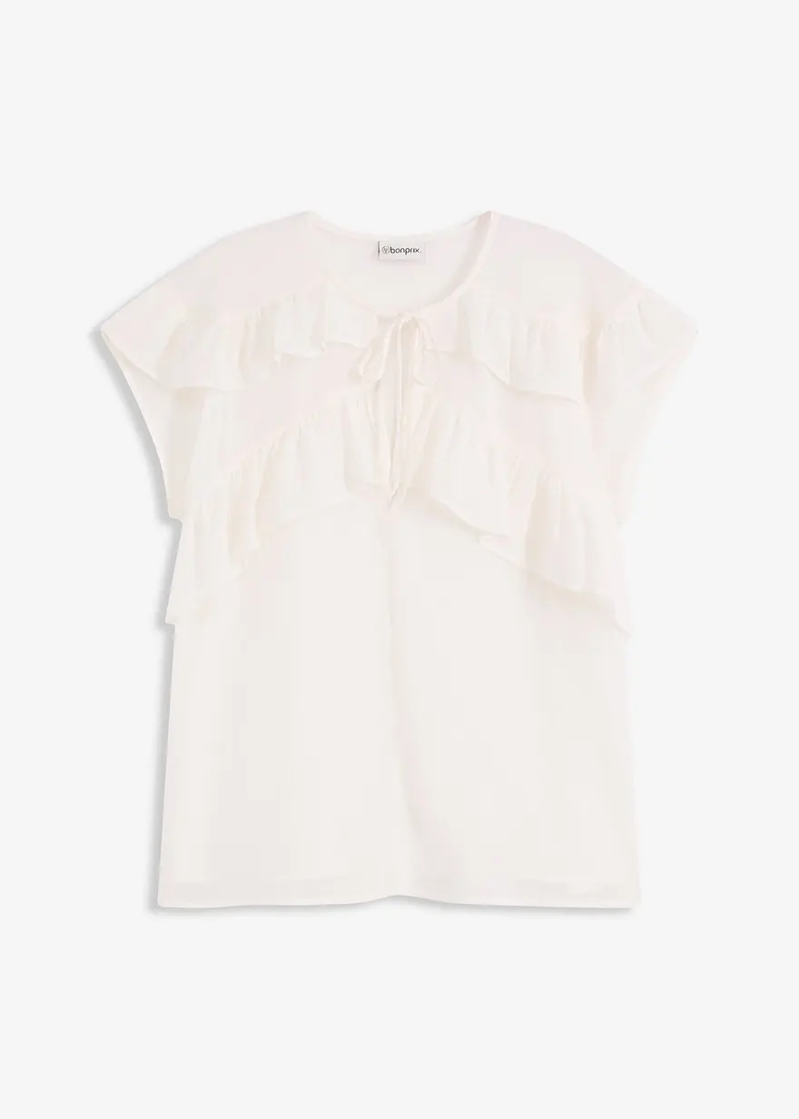 Chiffonbluse mit Volants