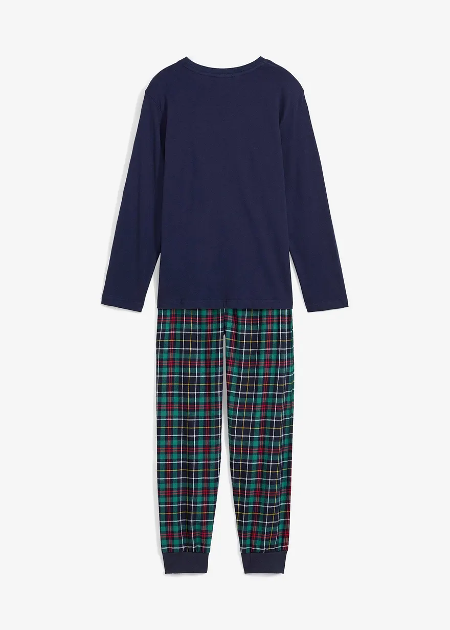 Pyjama mit Flanellhose und Bio-Baumwolle (2-tlg. Set)