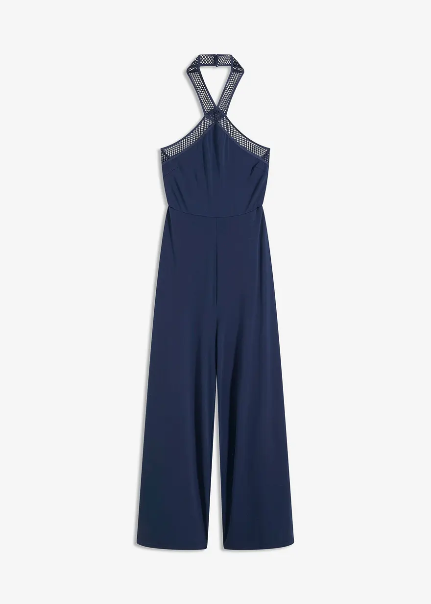 Jersey-Jumpsuit mit Laser-Cut Outs
