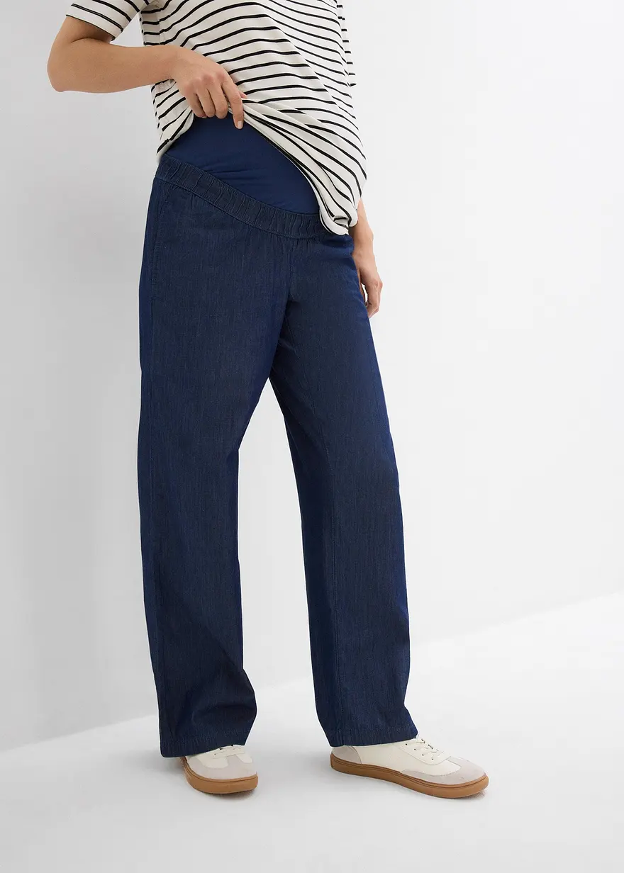 Weite Umstandsjeans aus reiner Bio-Baumwolle, Ankle Length