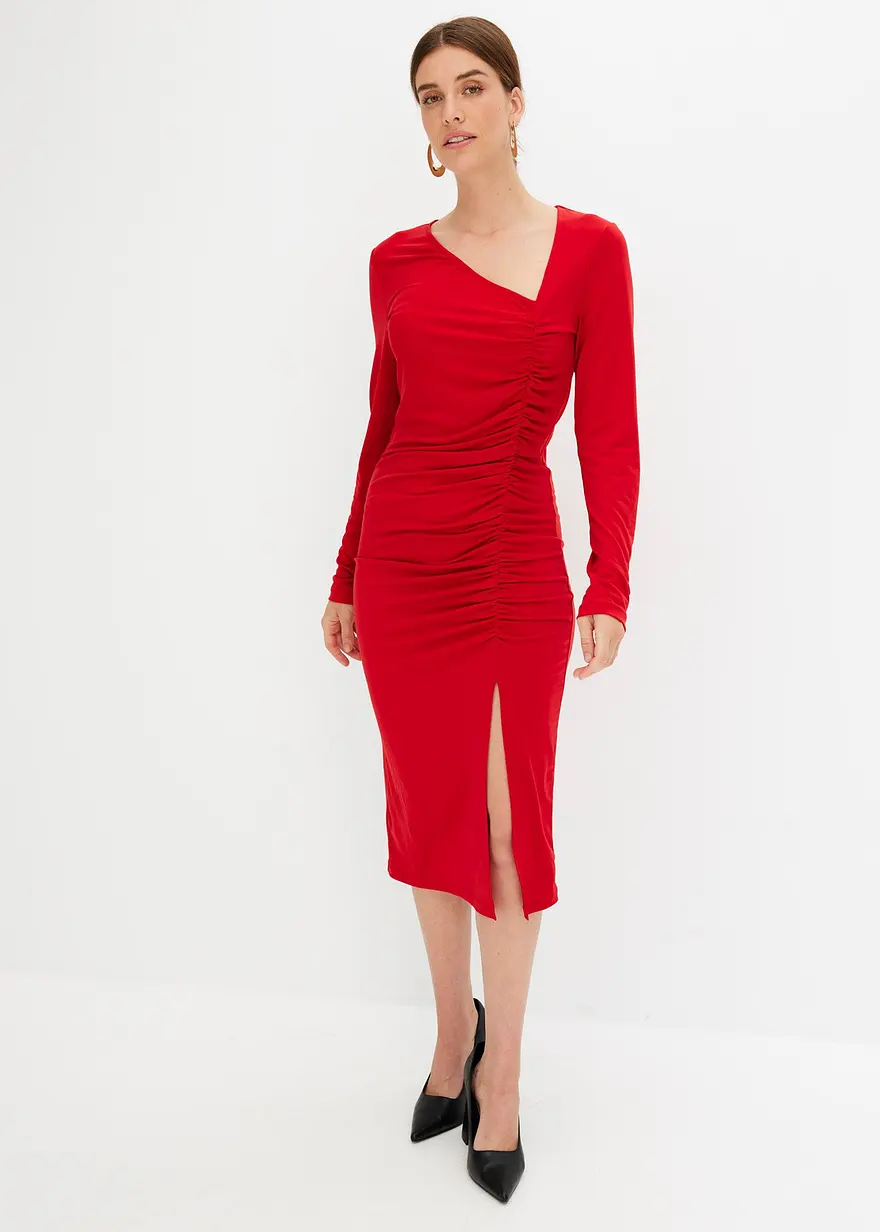 Jerseykleid mit Ausschnitt