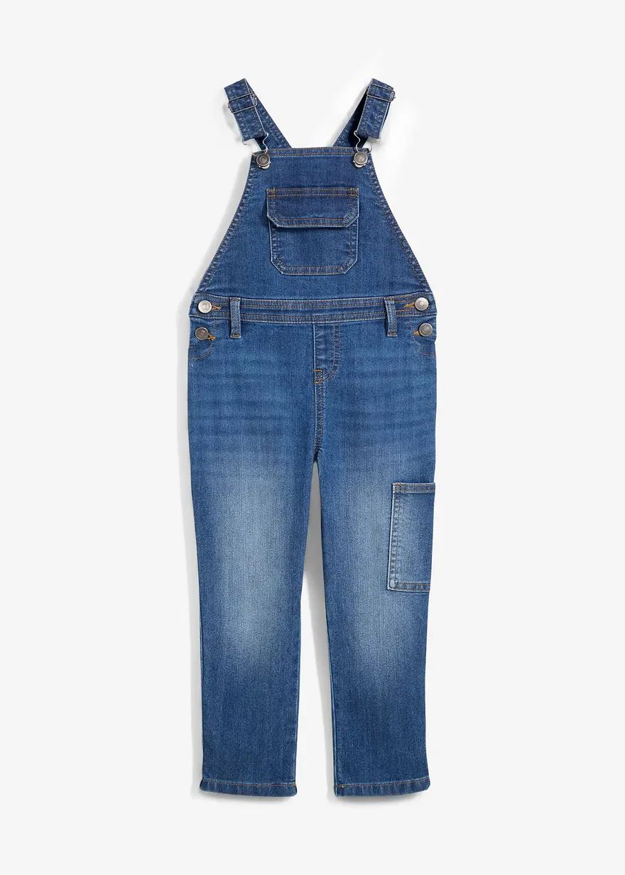 Regular Fit Stretch-Jeans-Latzjeans, Straight