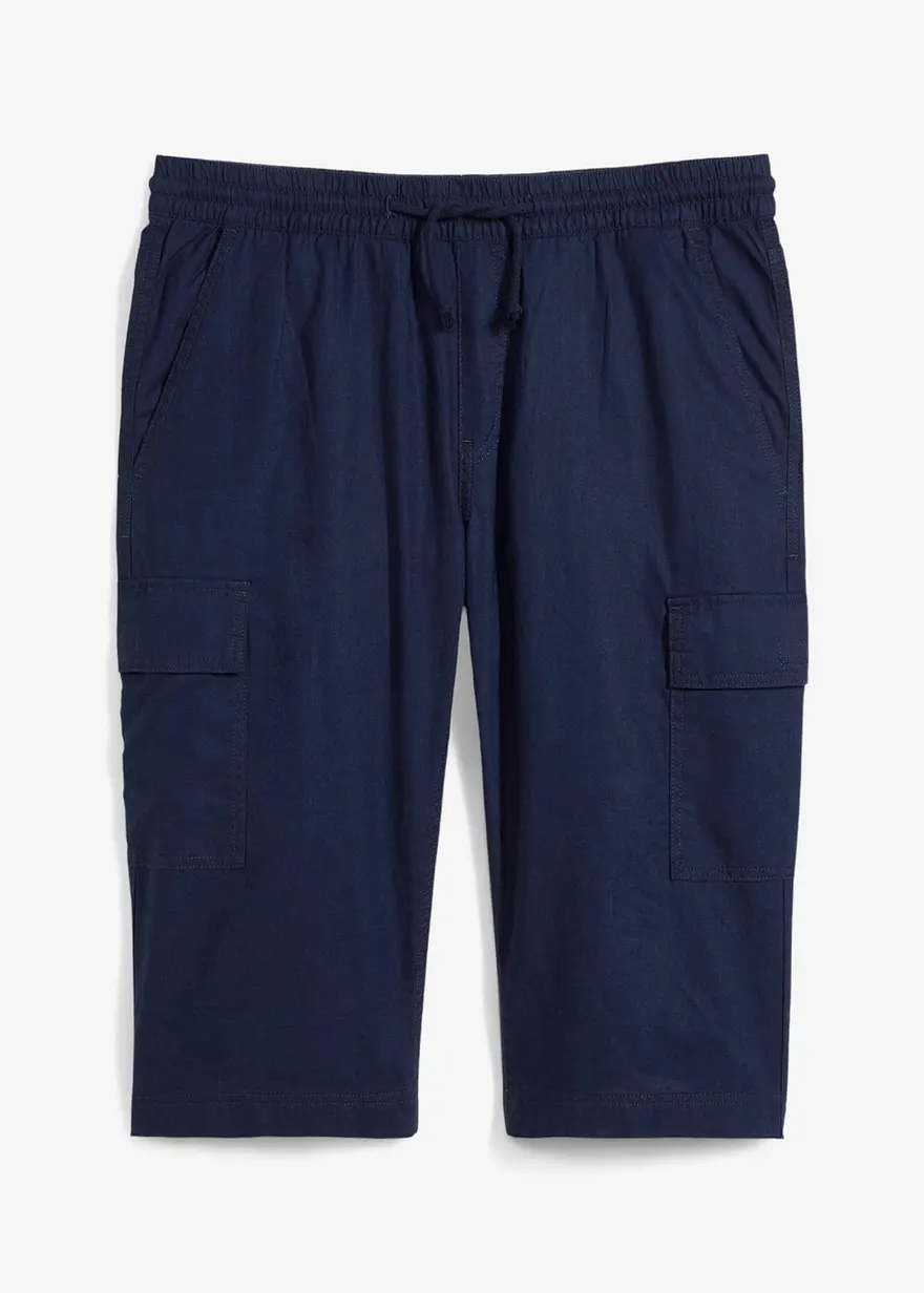 Regular Fit Cargo-Bermuda mit Leinen