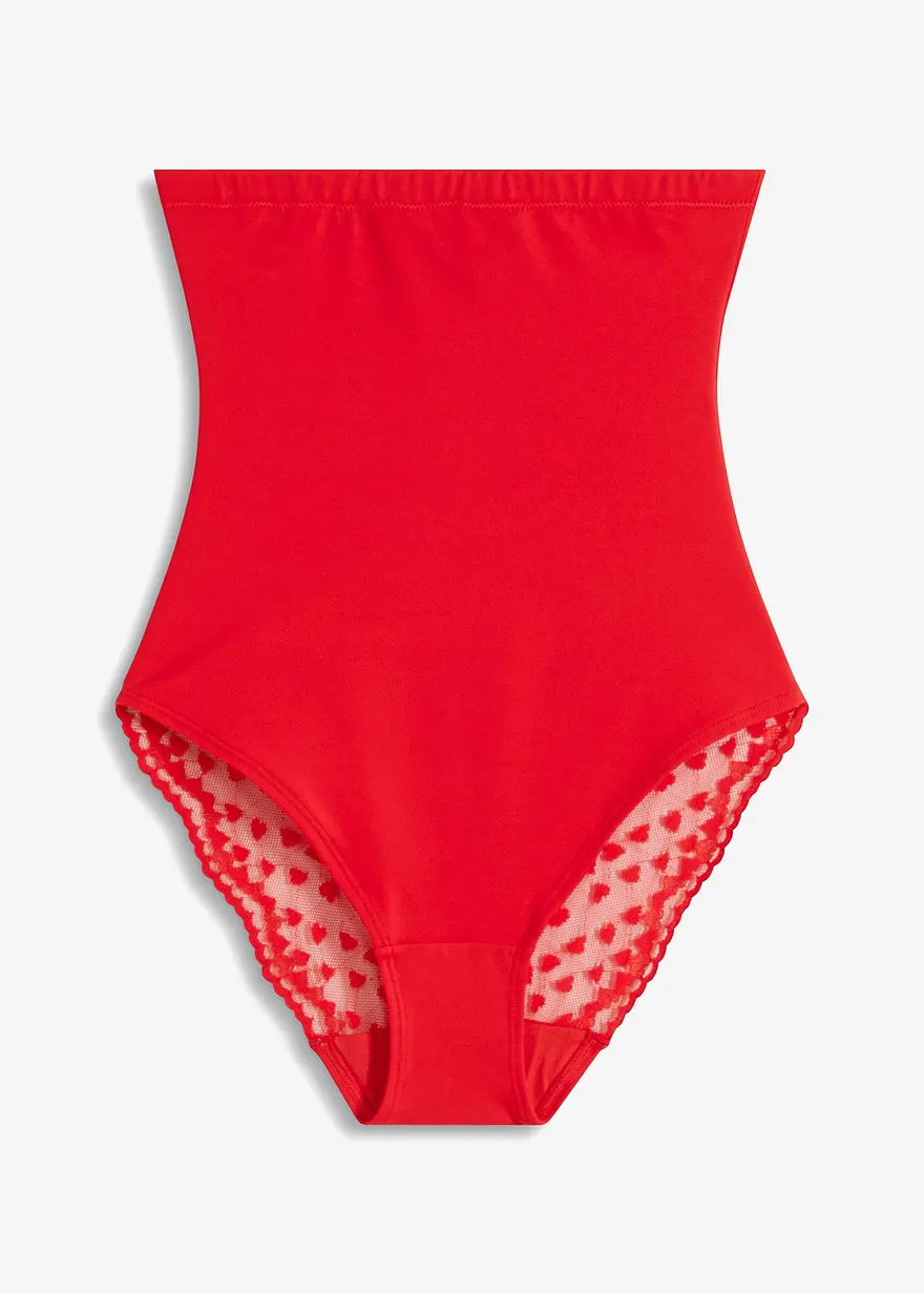 Highwaist Shape Panty mit Herzchenspitze und starker Formkraft