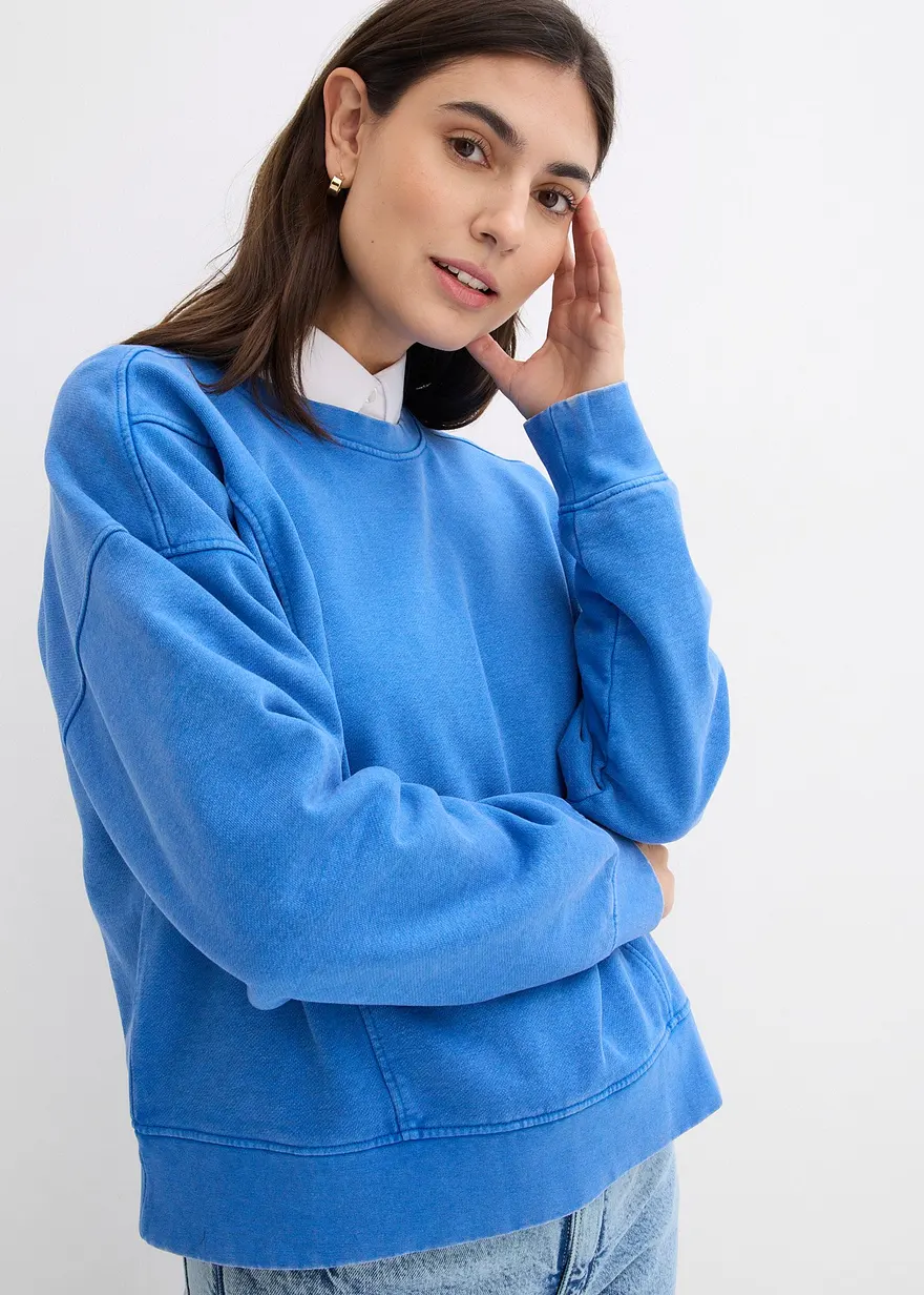 Oversize-Sweatshirt aus weichem Baumwoll-Viskose-Mix