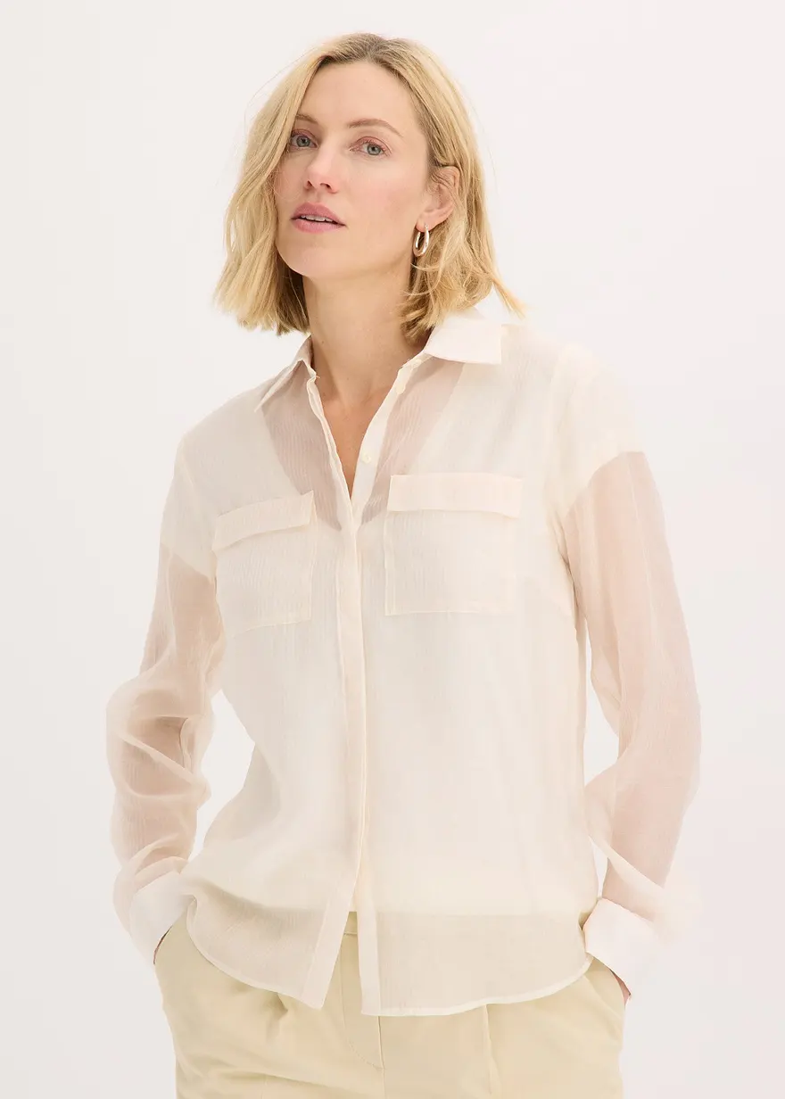 transparente Bluse mit Struktur