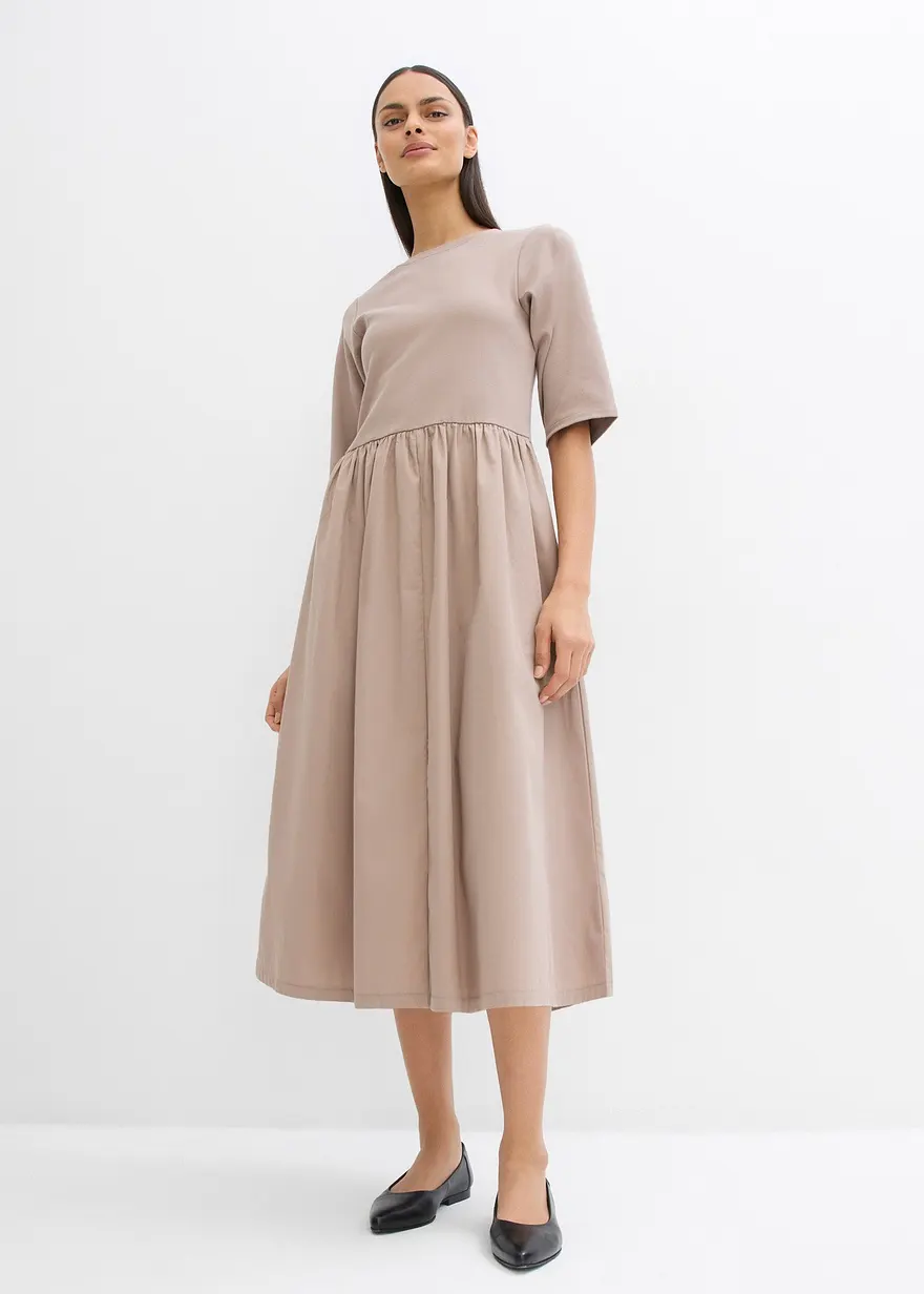 Midikleid aus reiner Baumwolle